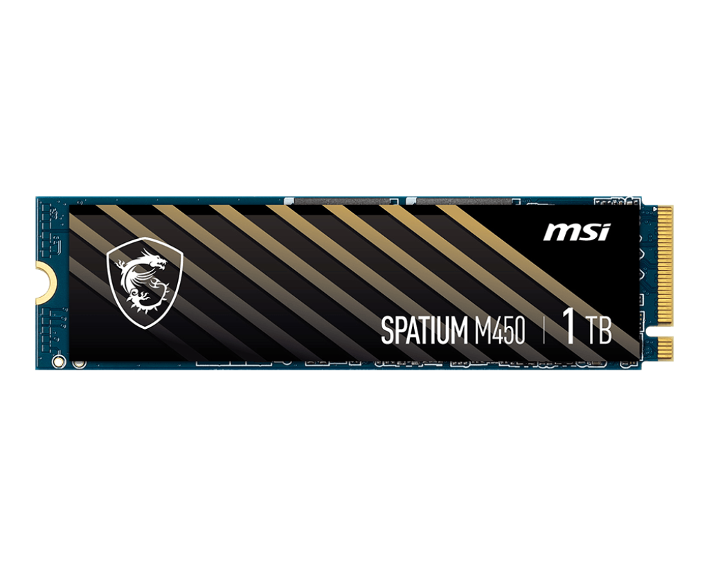 MSI SPATIUM M450 1TB PCIE 4.0 M.2 SOLID STATE DRIVE