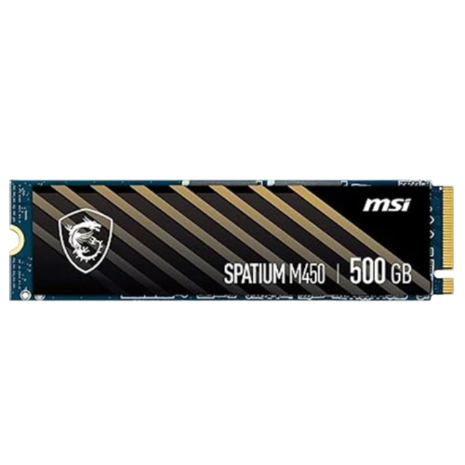 MSI SPATIUM M450 500GB PCIE 4.0 NVME M.2 SSD