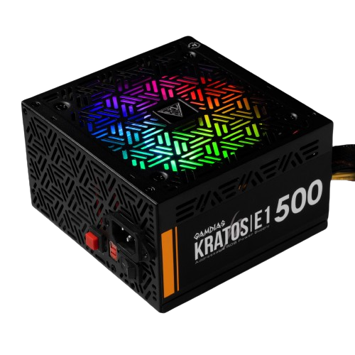 GAMDIAS KRATOS E1 500W ARGB 500 WATT 80 PLUS STANDARD POWER SUPPLY