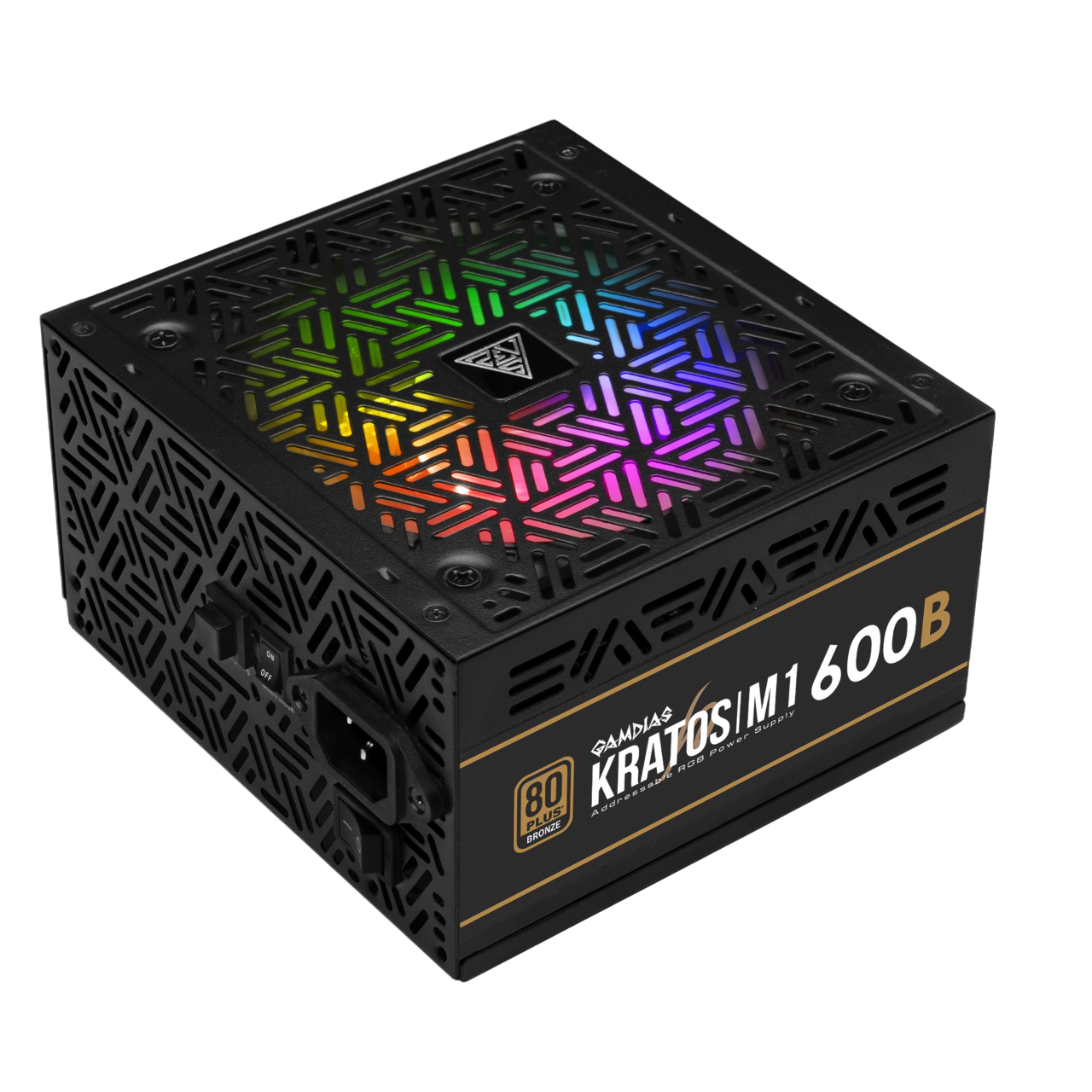GAMDIAS KRATOS M1-600B RGB 600 WATT 80 PLUS BRONZ POWER SUPPLY