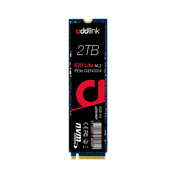Addlink S70 2TB NVMe PCIe Gen3x4 M.2 SSD
